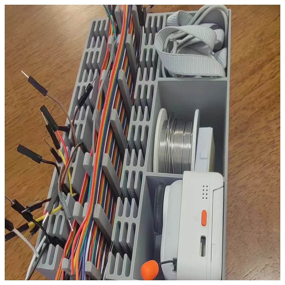 jumper wire organizer box cable management storage case for raspberry pi breadboard wires tidy