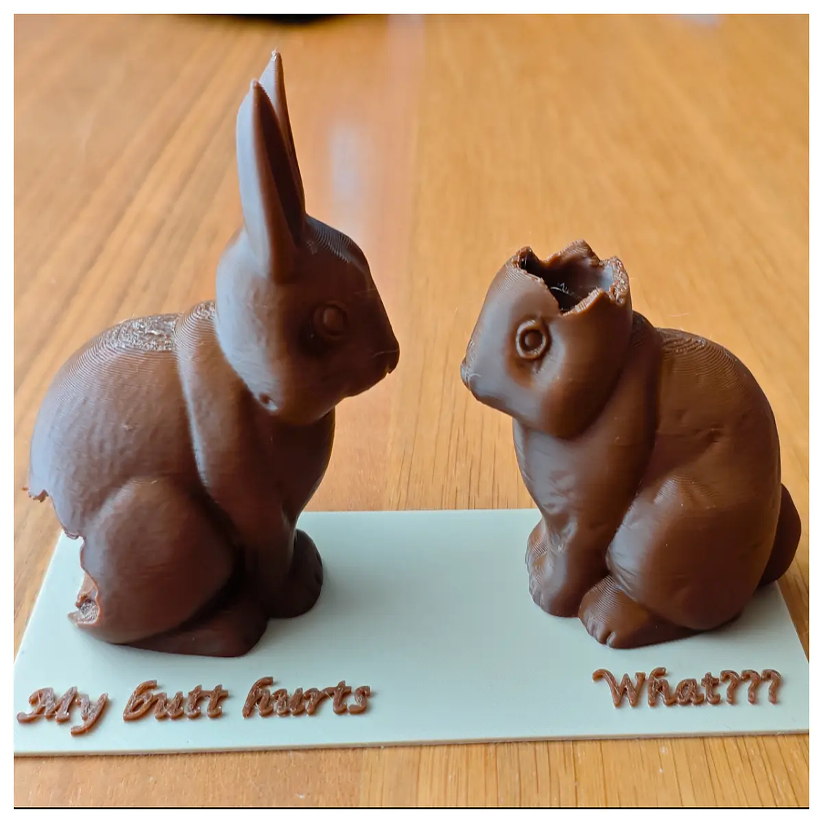 funny ass hurt chocolate bunny meme coworkers office humor novelty candy
