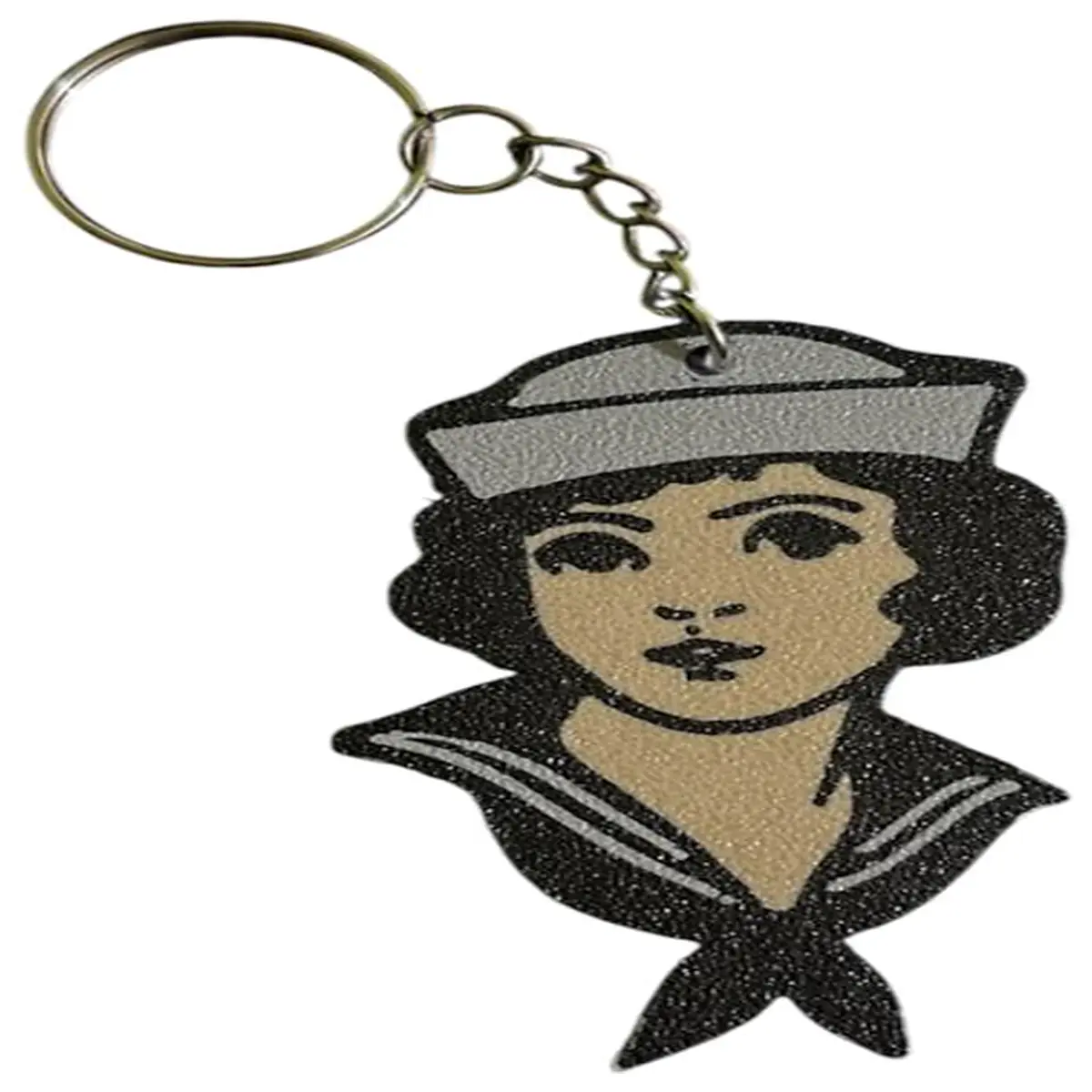 cute sailor anchor tattoo style keychain for bags nautical marine charm pendant women men