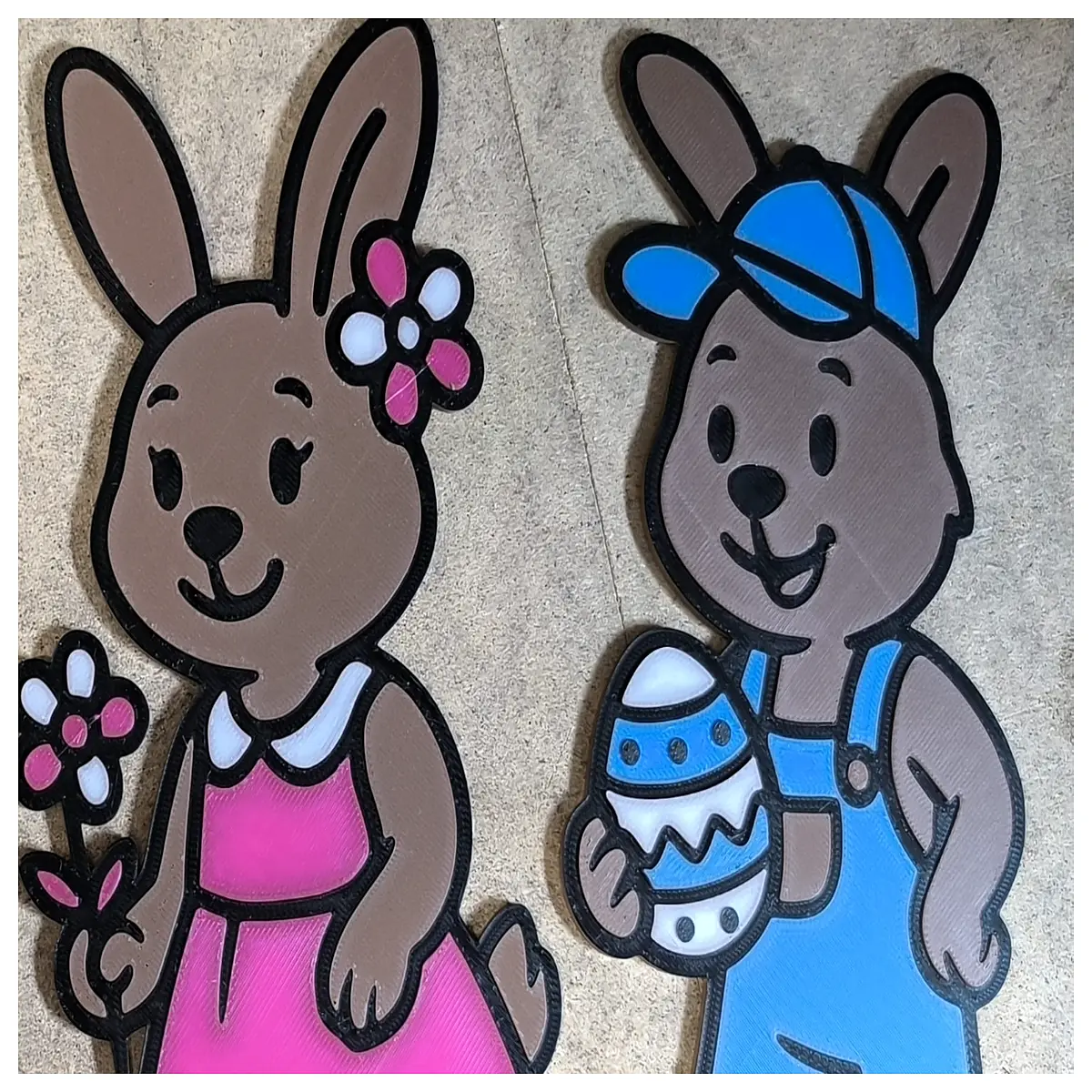 cute plastic easter bunny figurine for garden yard lawn decoration spring holiday party supplies