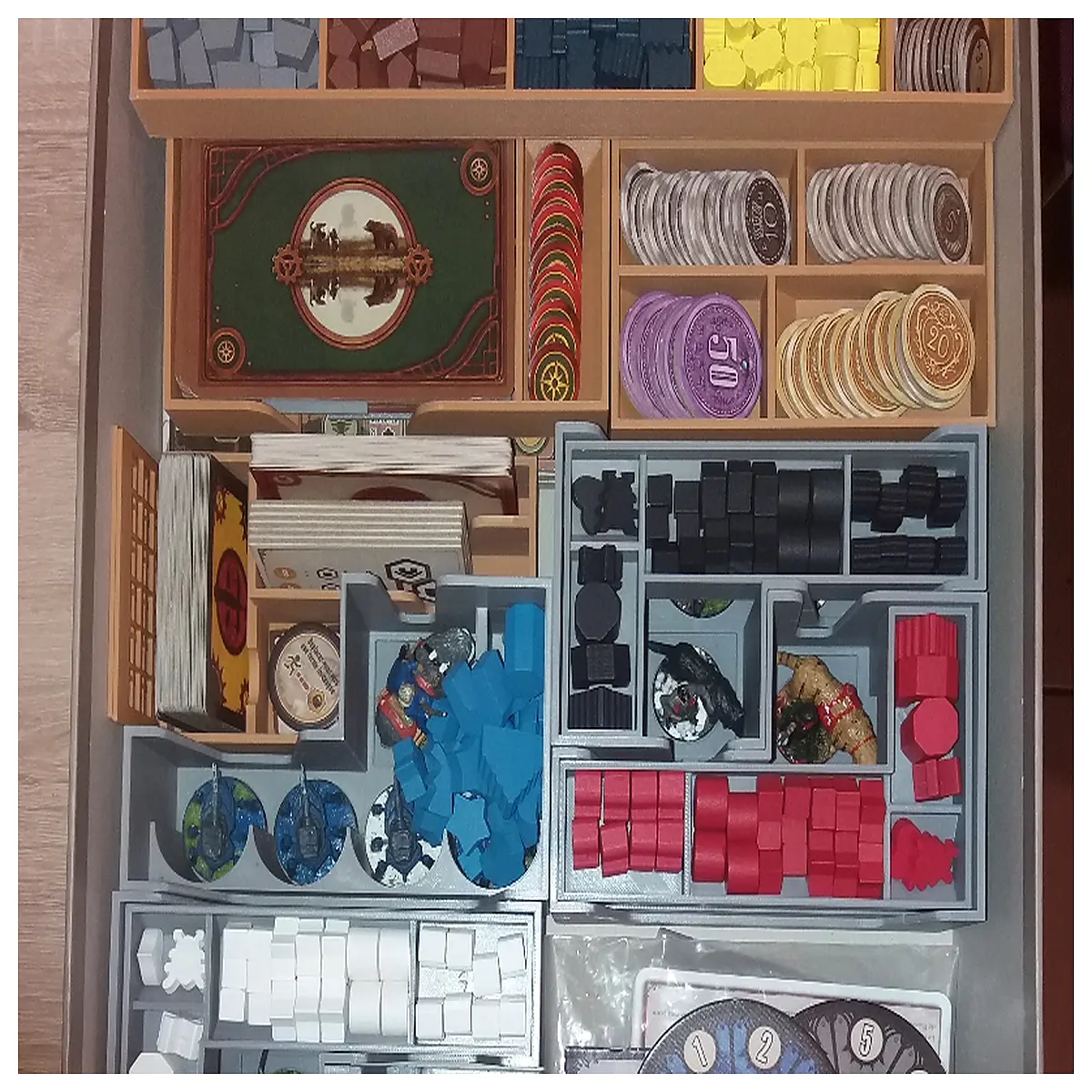 board game organizer insert for scythe expansion storage box dividers