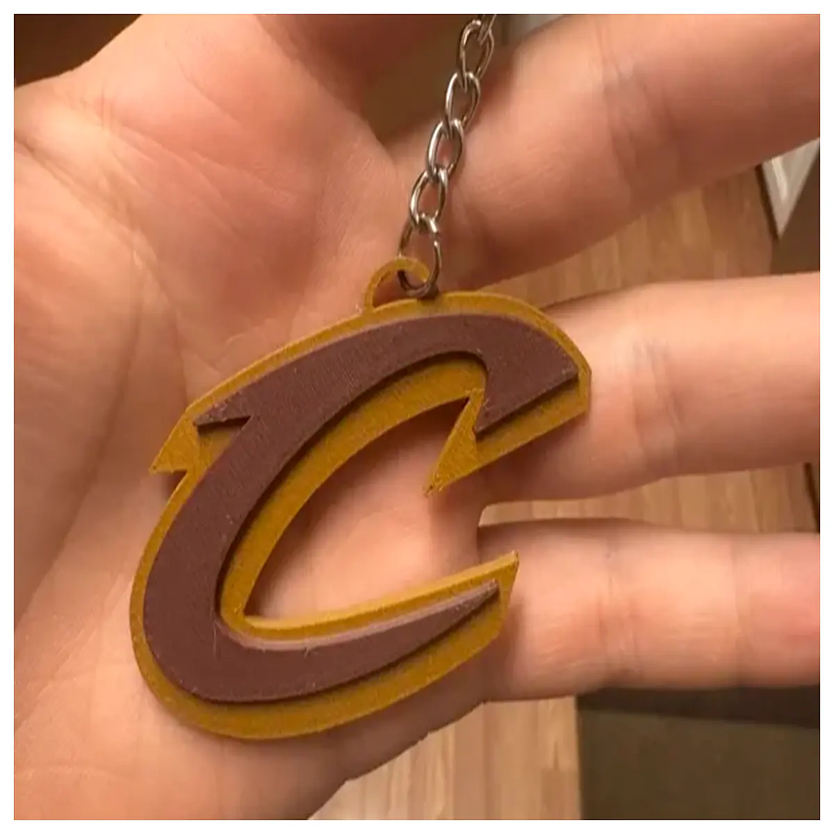cavaliers keychain team metal car keys ring fans