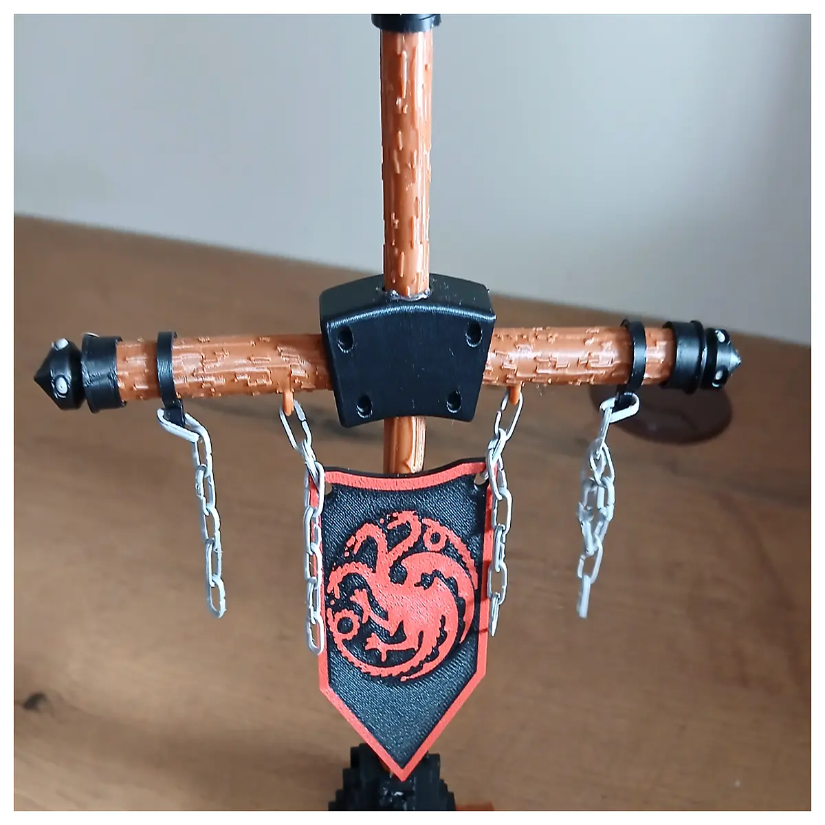 medieval flag for home decor knight pole holder castle themed room accessory hanging shield rack