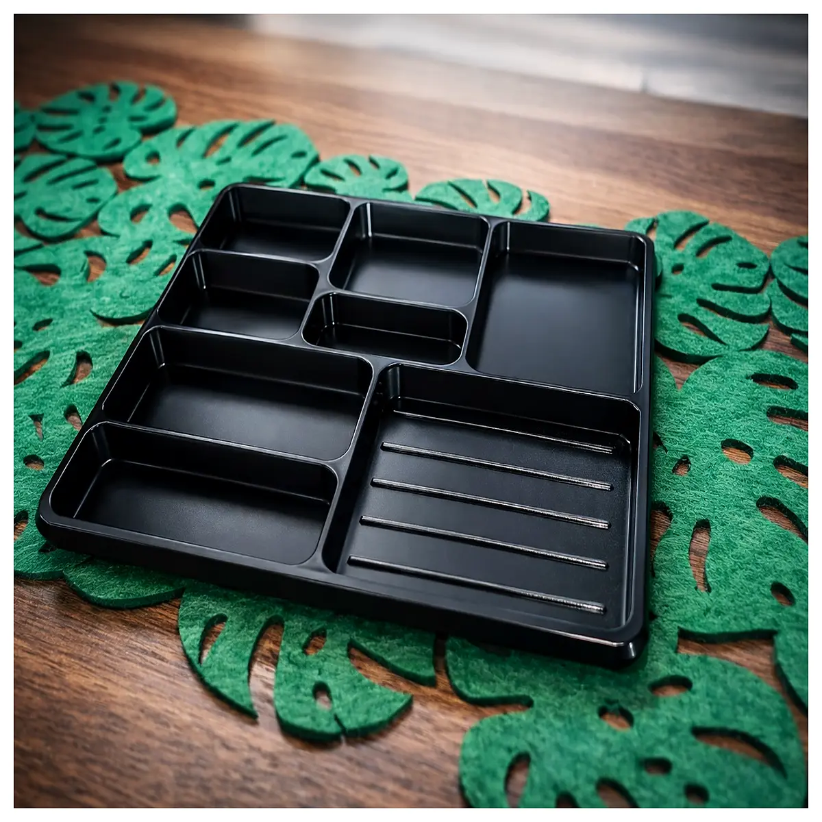 multi compartment tray organizer for desk makeup jewelry snacks storage box