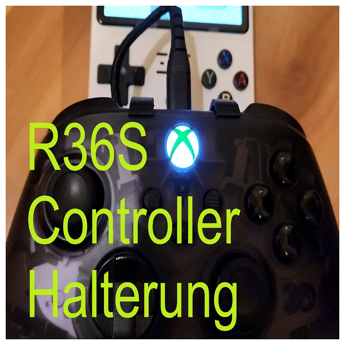 r36s controller mount holder bracket for retro handheld gaming console accessory storage