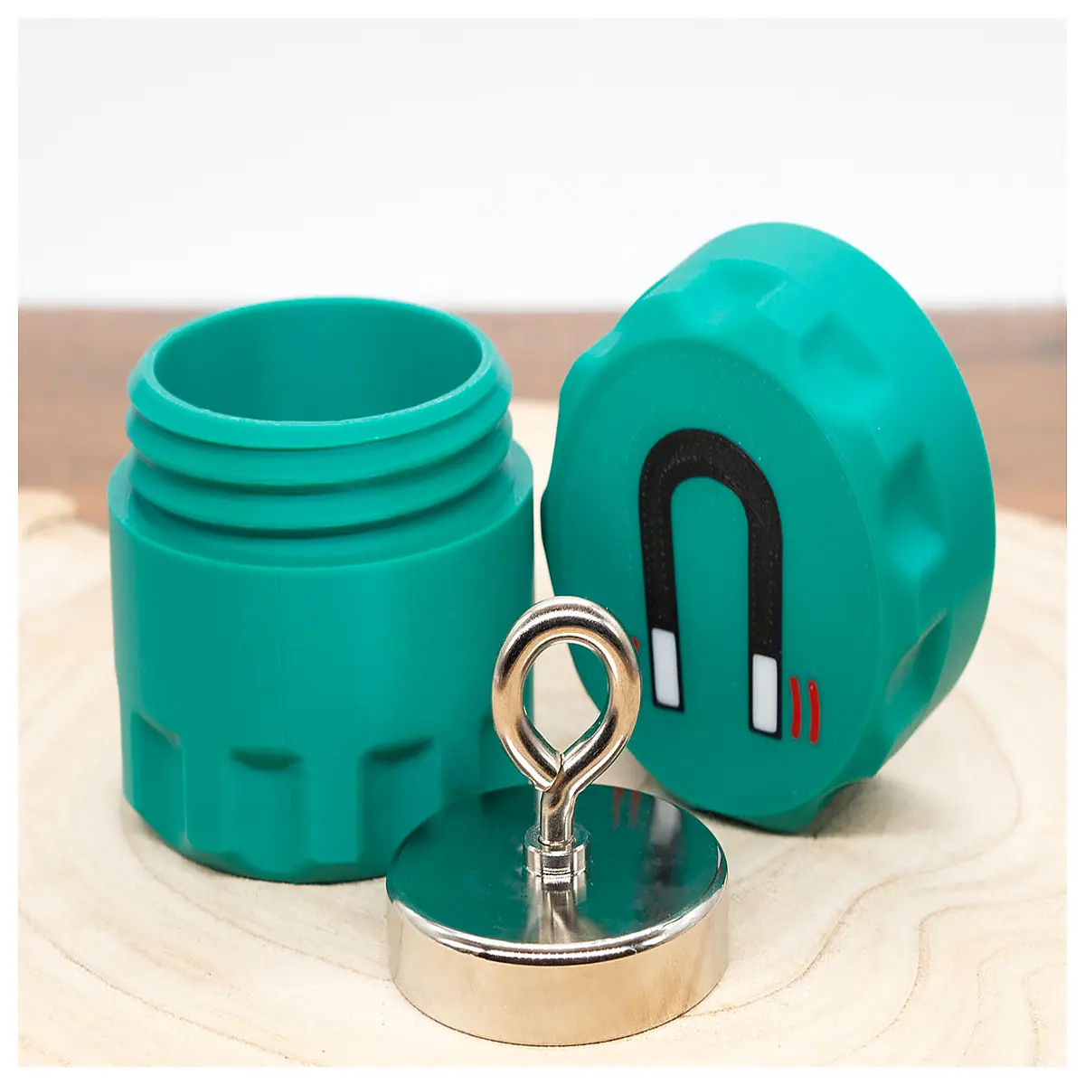 duty magnetic parts organizer box 51mm diameter neodymium tool storage container for workshop