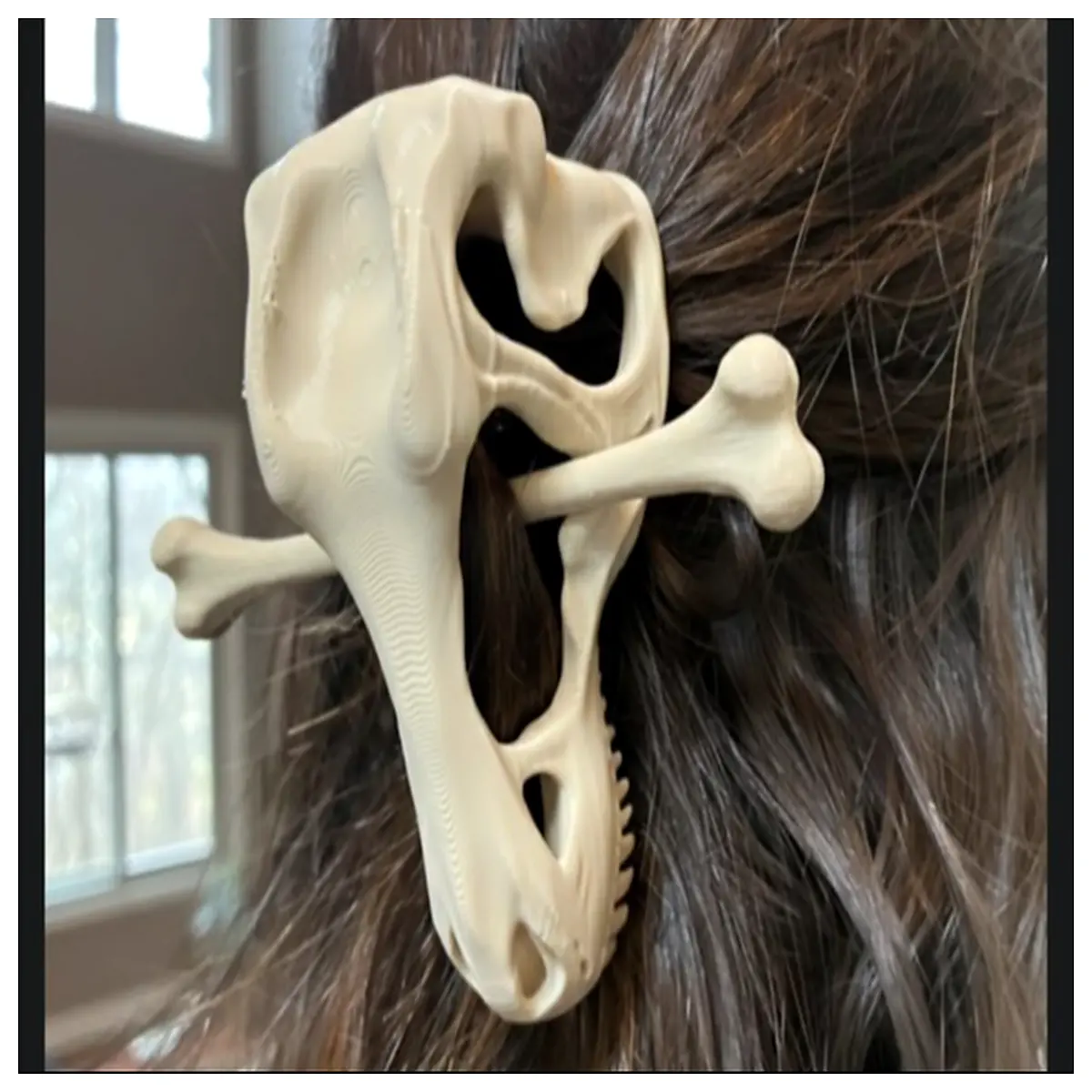 dinosaur skull hair clip bone claw barrette for cosplay party costume accessory