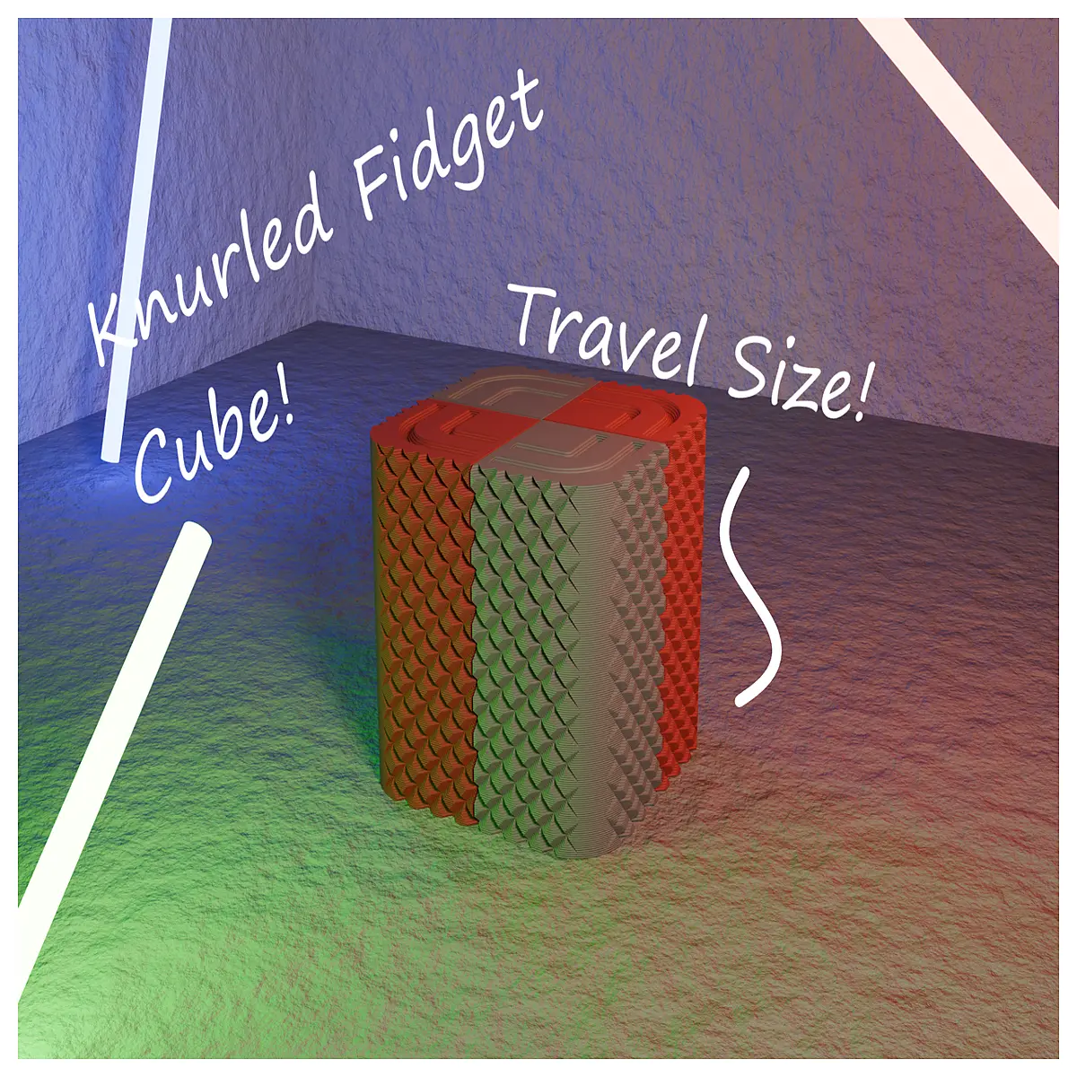travel fidget cube with knurled metal buttons for anxiety relief and portable stress ball alternative