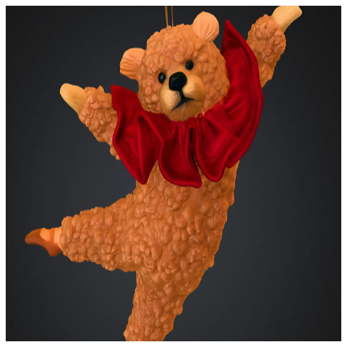 cute ballet bear keychain plush toy girls dance lover