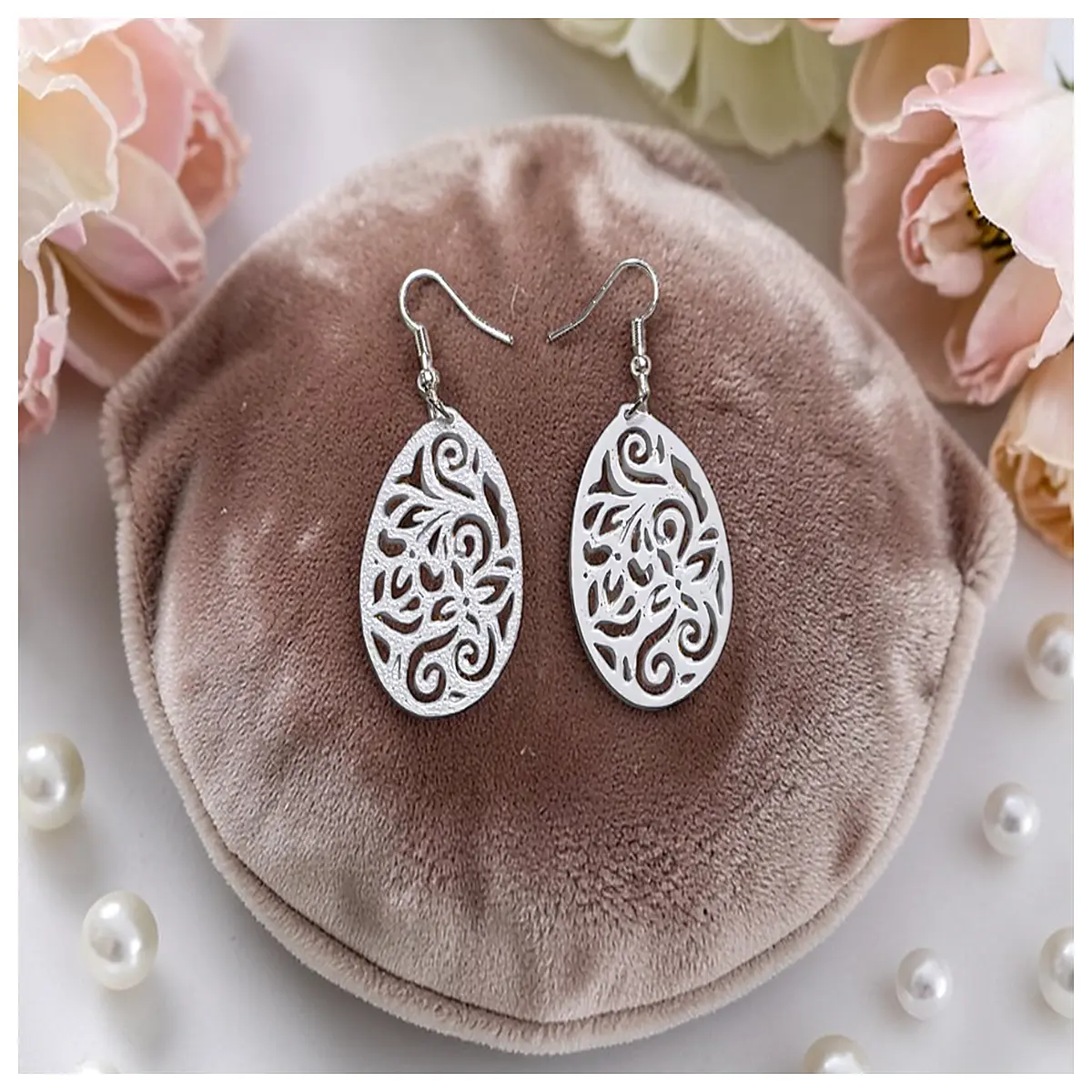 spring easter bunny flower stud earrings for women pastel floral jewelry gift