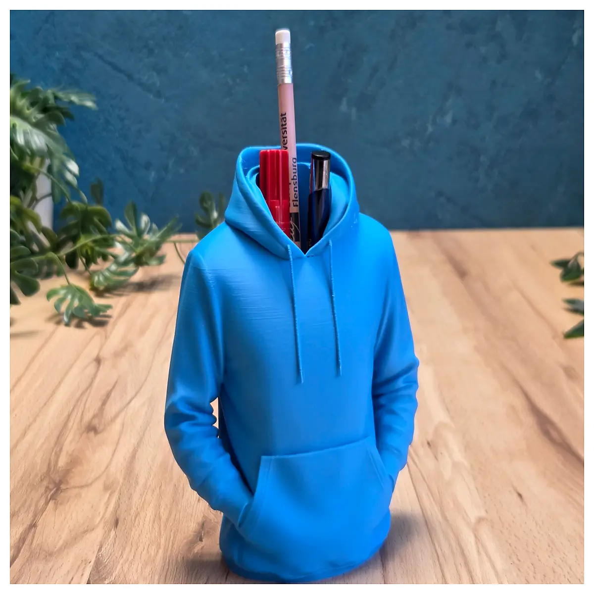 hoodie shaped pen holder desk organizer cute stationery storage for office students