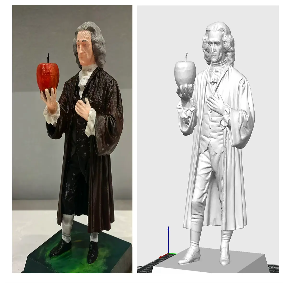 isaac newton full statue science history decor