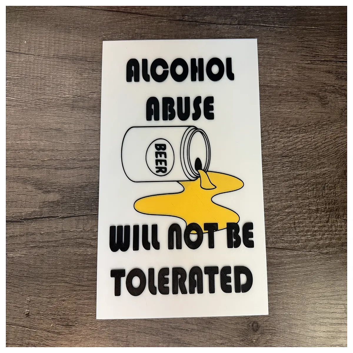 drunk funny bar sign with frame humor decor for home pub man cave wall art