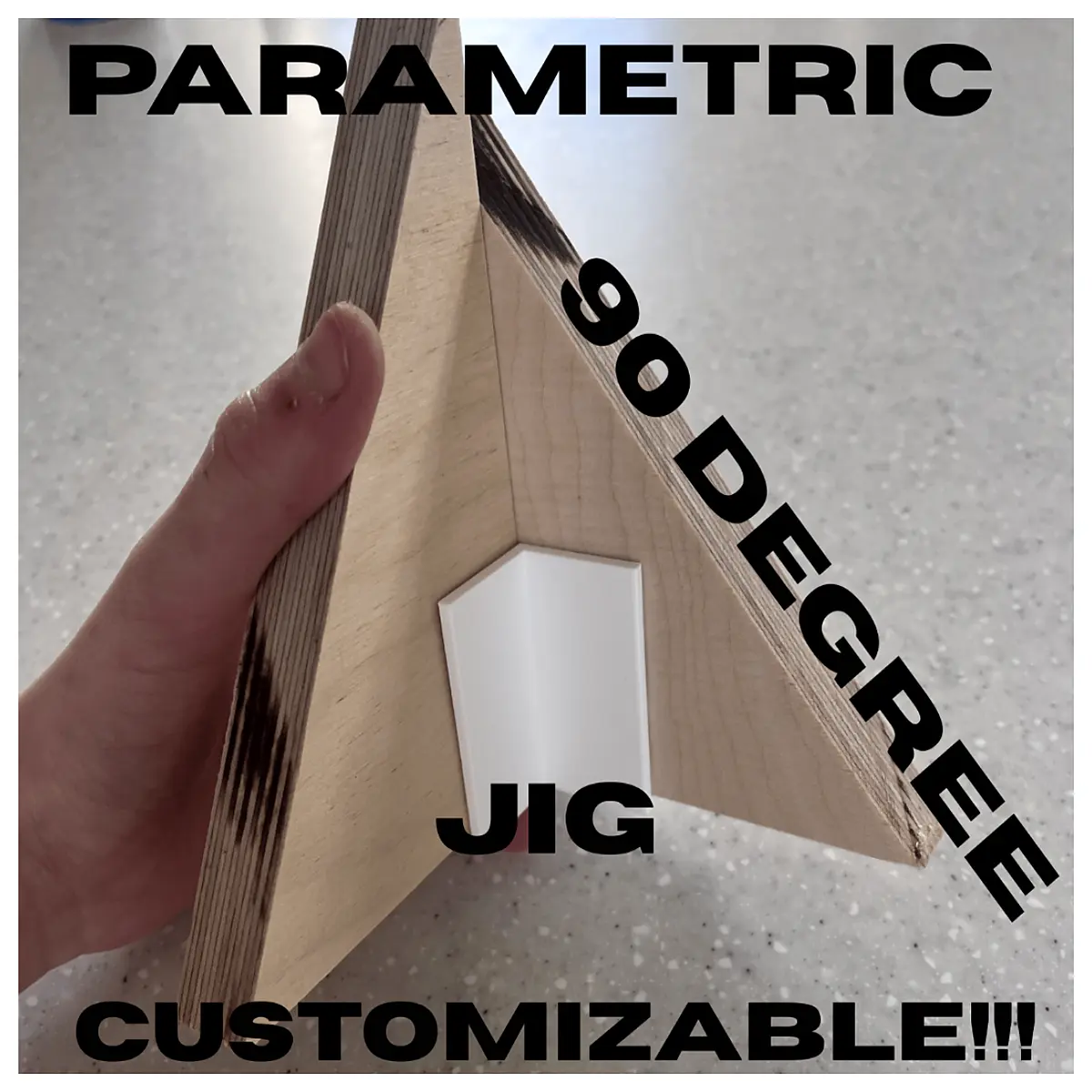 parametric 90 degree jig for woodworking cnc router alignment fixture precision corner clamp
