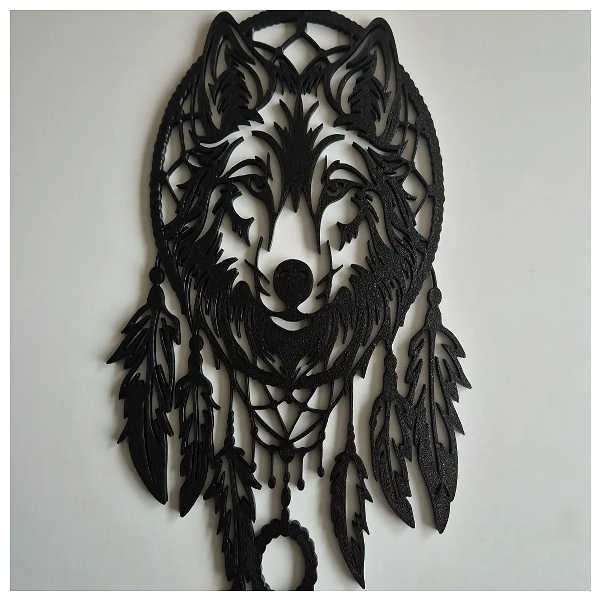 wolf head dreamcatcher wall art boho rustic home decor hanging tapestry for bedroom living room