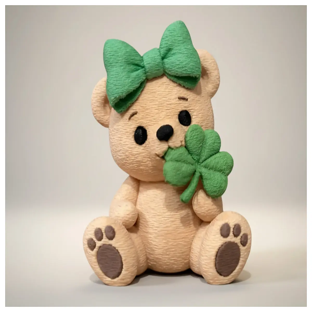 st patrick s day lucky shamrock plush bear soft huggable green teddy kids