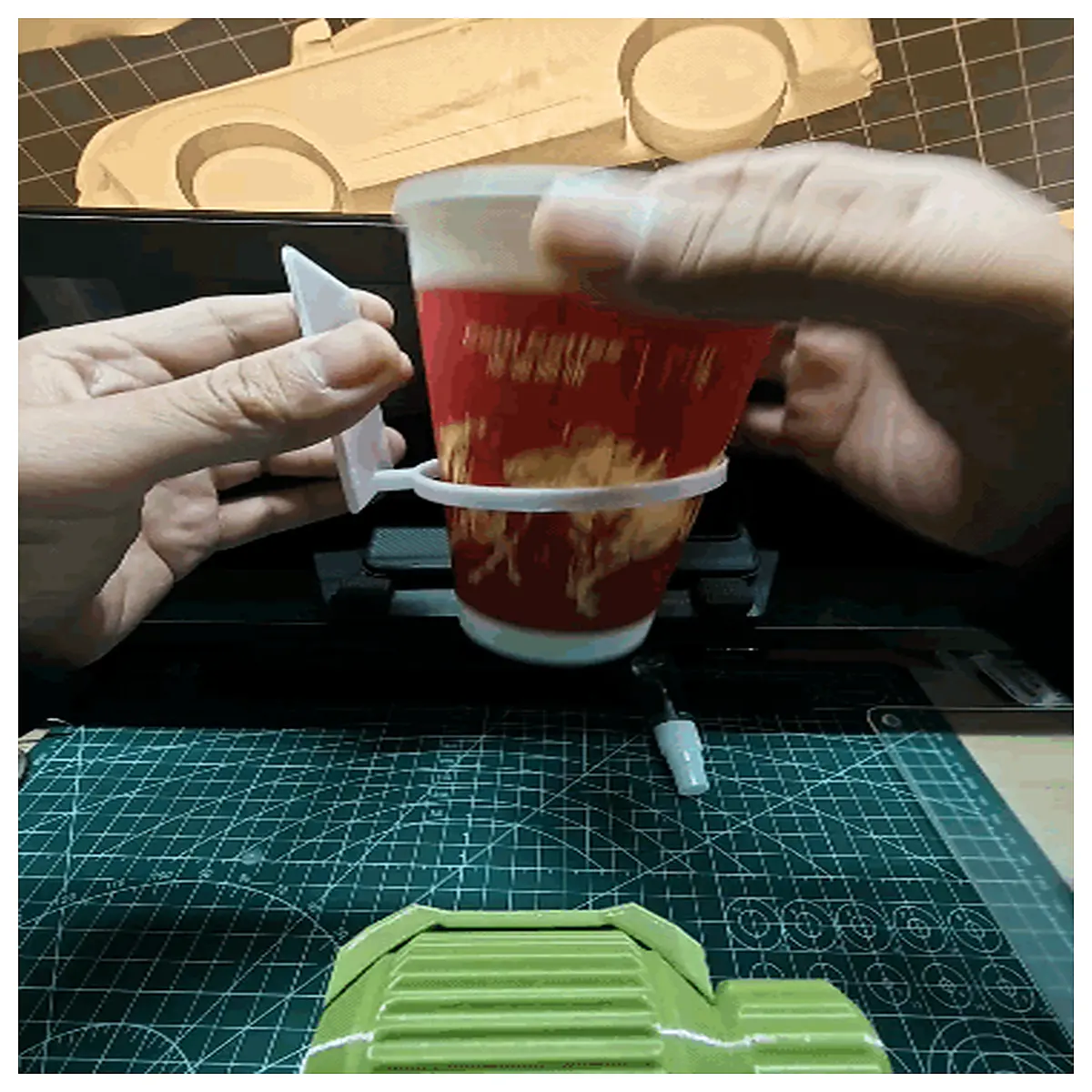 self adhesive cup holder for wall sticky drink coaster no portable phone and cup rack organizer