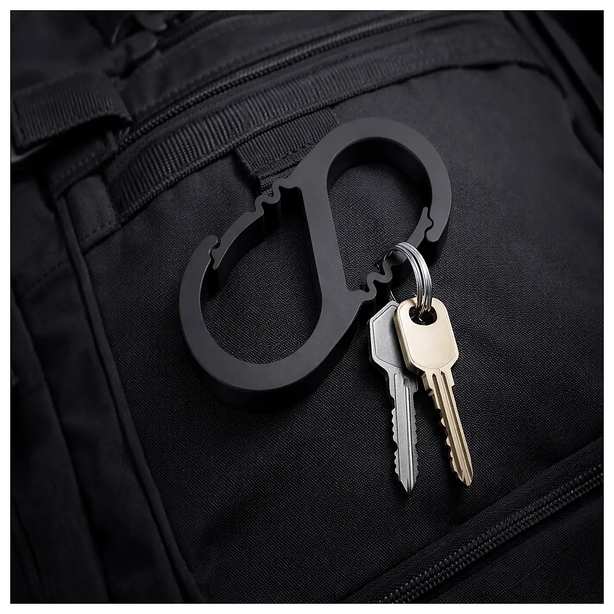 double ring carabiner climbing gear quick link snap hook outdoor hiking backpacking safety lanyard