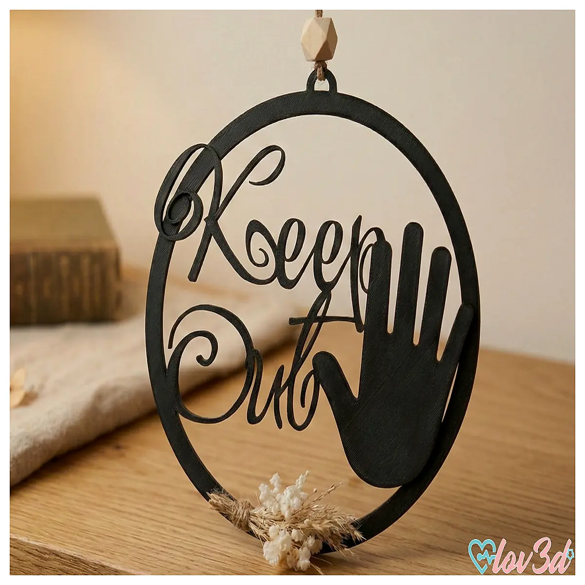 modern round no entry door sign wall decor for home office business privacy