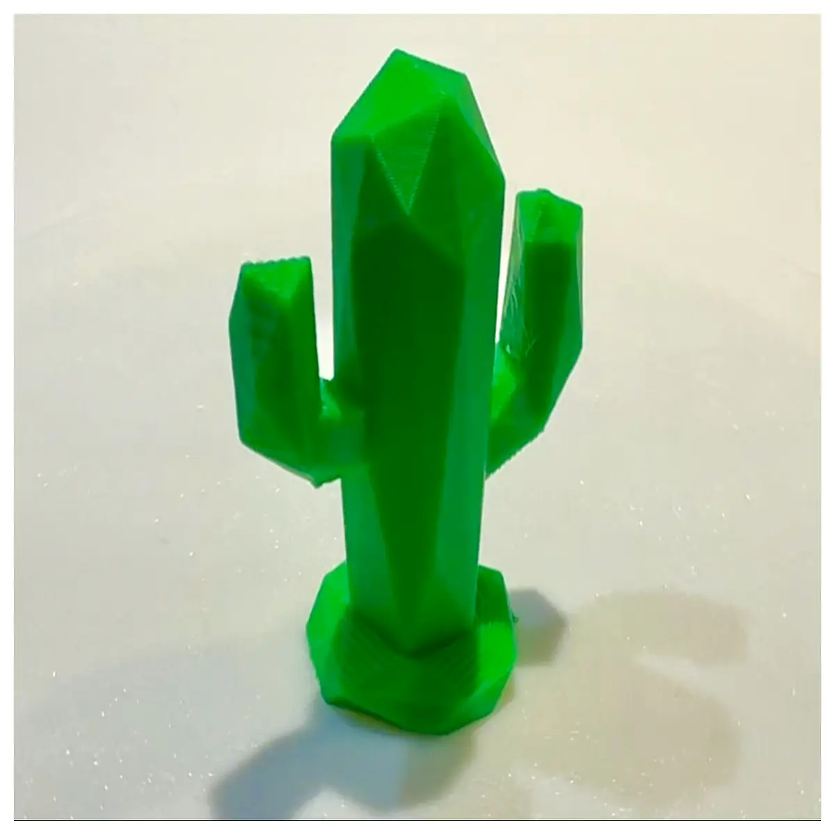 low poly cactus figurine desk ornament geometric succulent decor modern minimalist art piece home office shelf decoration