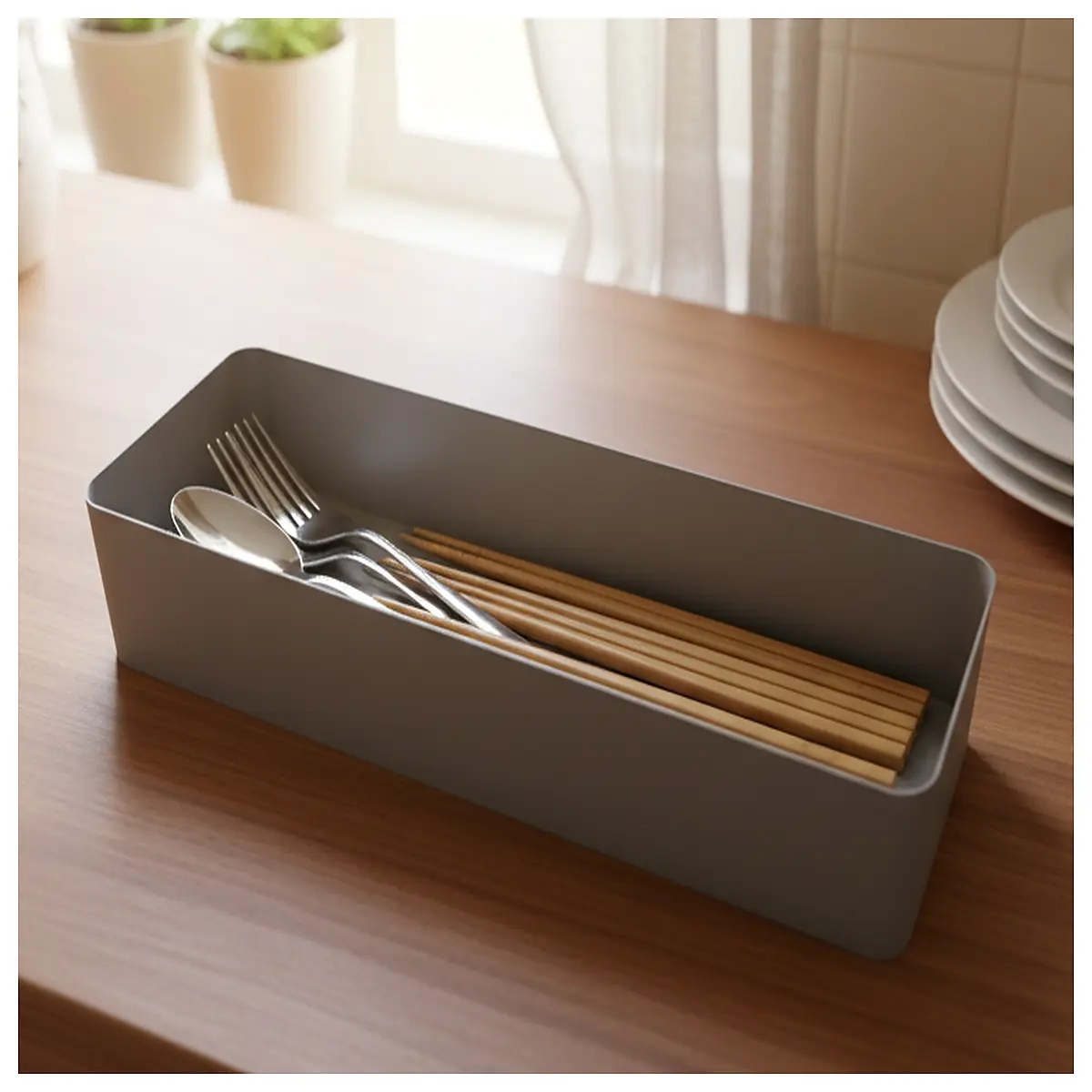 chopstick holder drain rack utensil drying kitchen organizer storage box