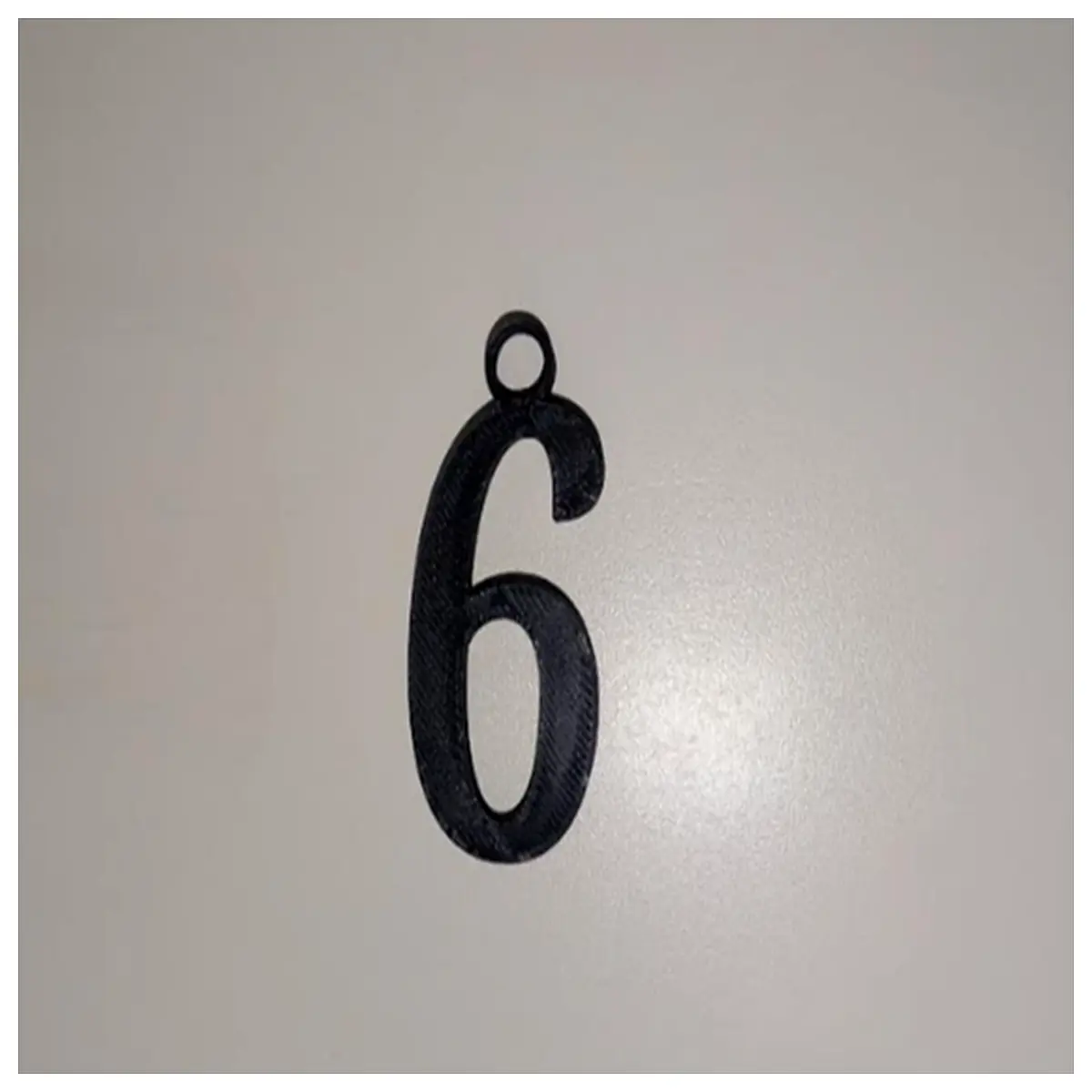 number 6 keychain metal lucky charm bag pendant for women men gift