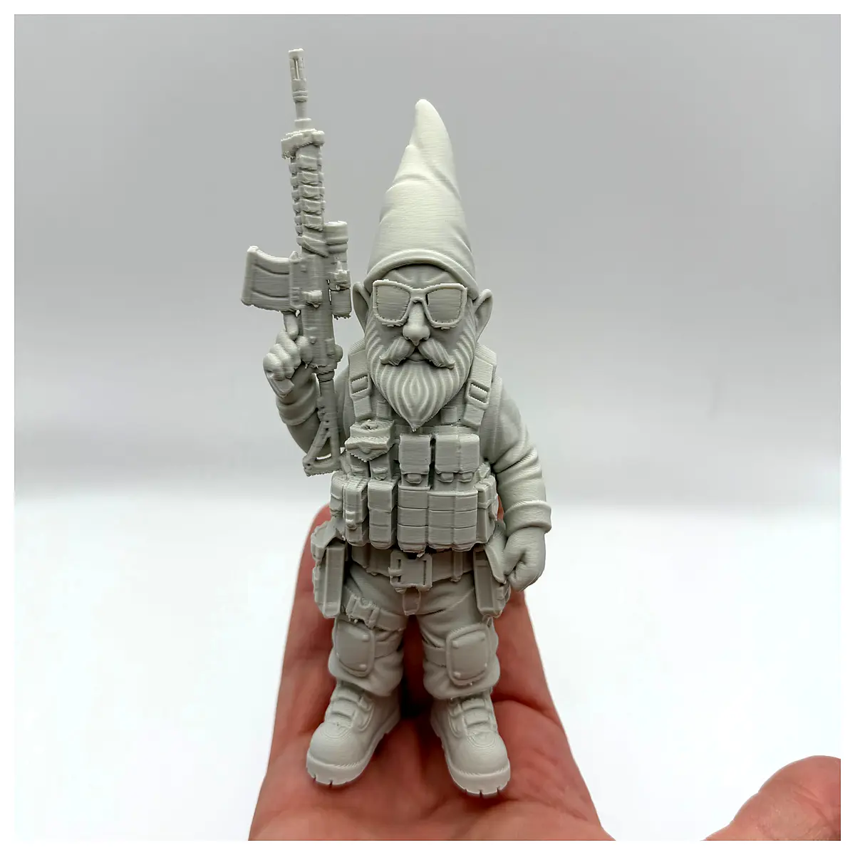 outdoor garden gnome marine corps figurine resin lawn statue waterproof decorative yard art for patio