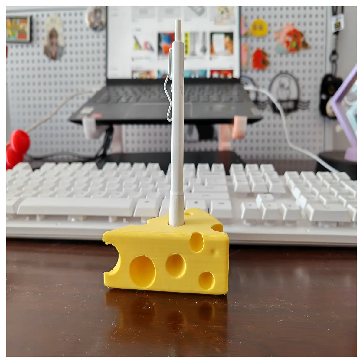 cheese shaped pen holder desk organizer cute stationery storage for office supplies