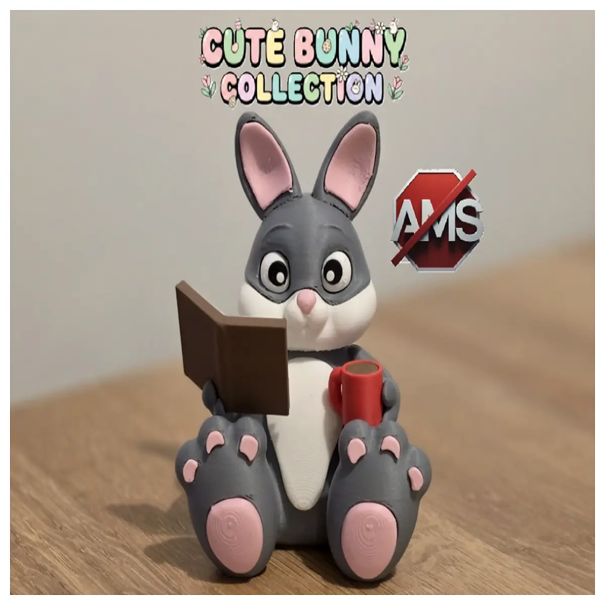 cute reading rabbit plush toy for kids soft stuffed animal book buddy educational nursery decor gift