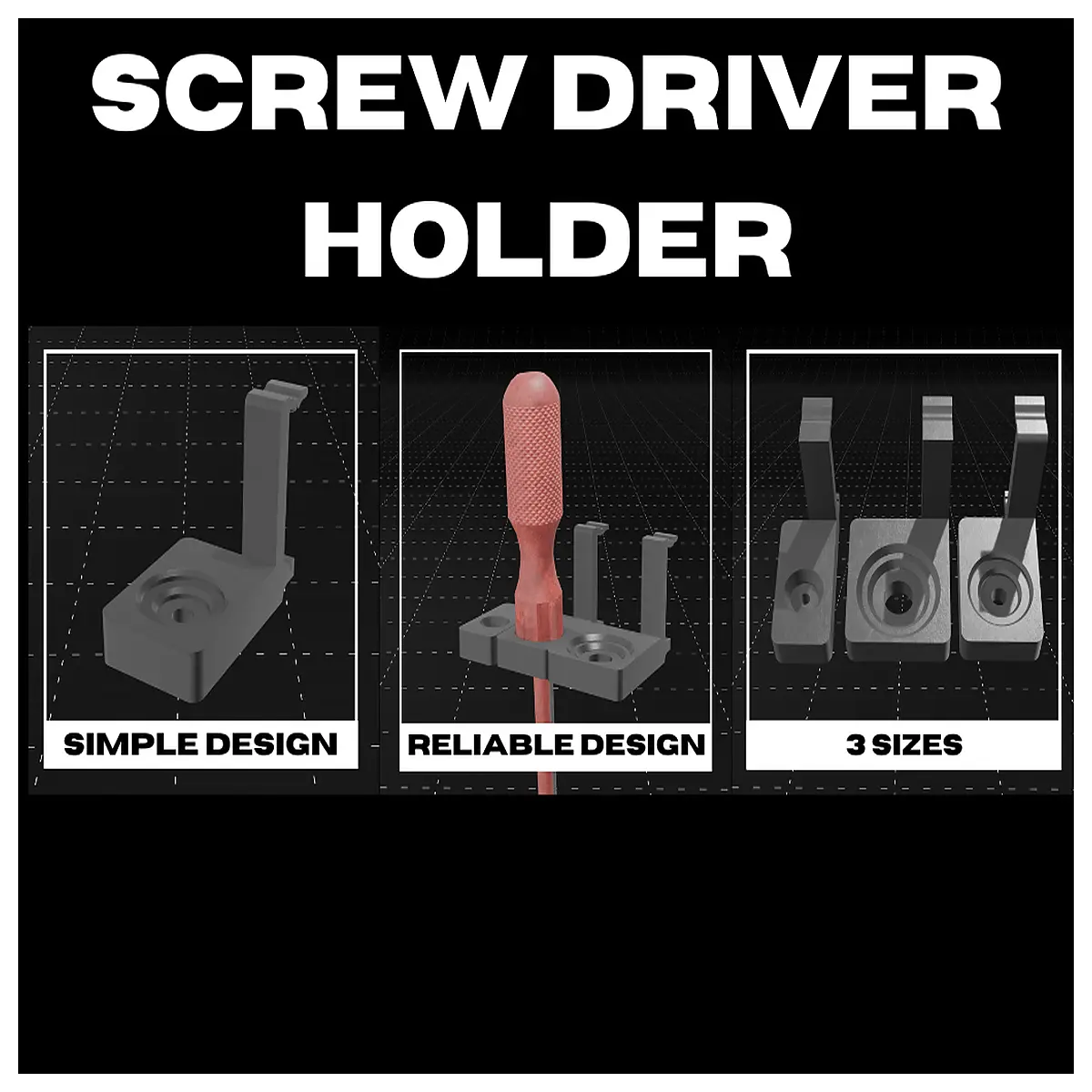 magnetic screwdriver holder wall mount organizer rack for drill bits and tools storage
