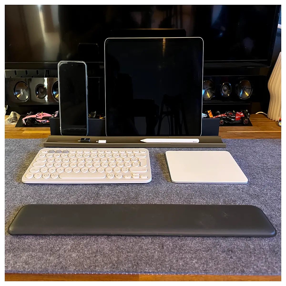 desk organizer mat non slip pad for office supplies storage tray