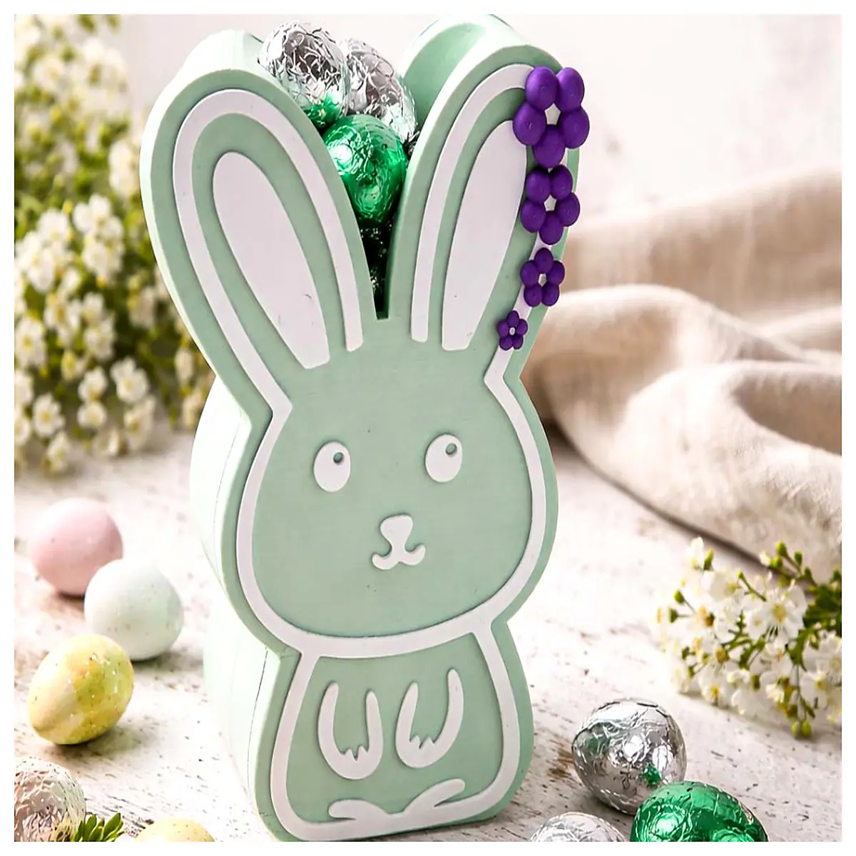 easter bunny gift box vase ceramic egg holder for spring home decor party favors
