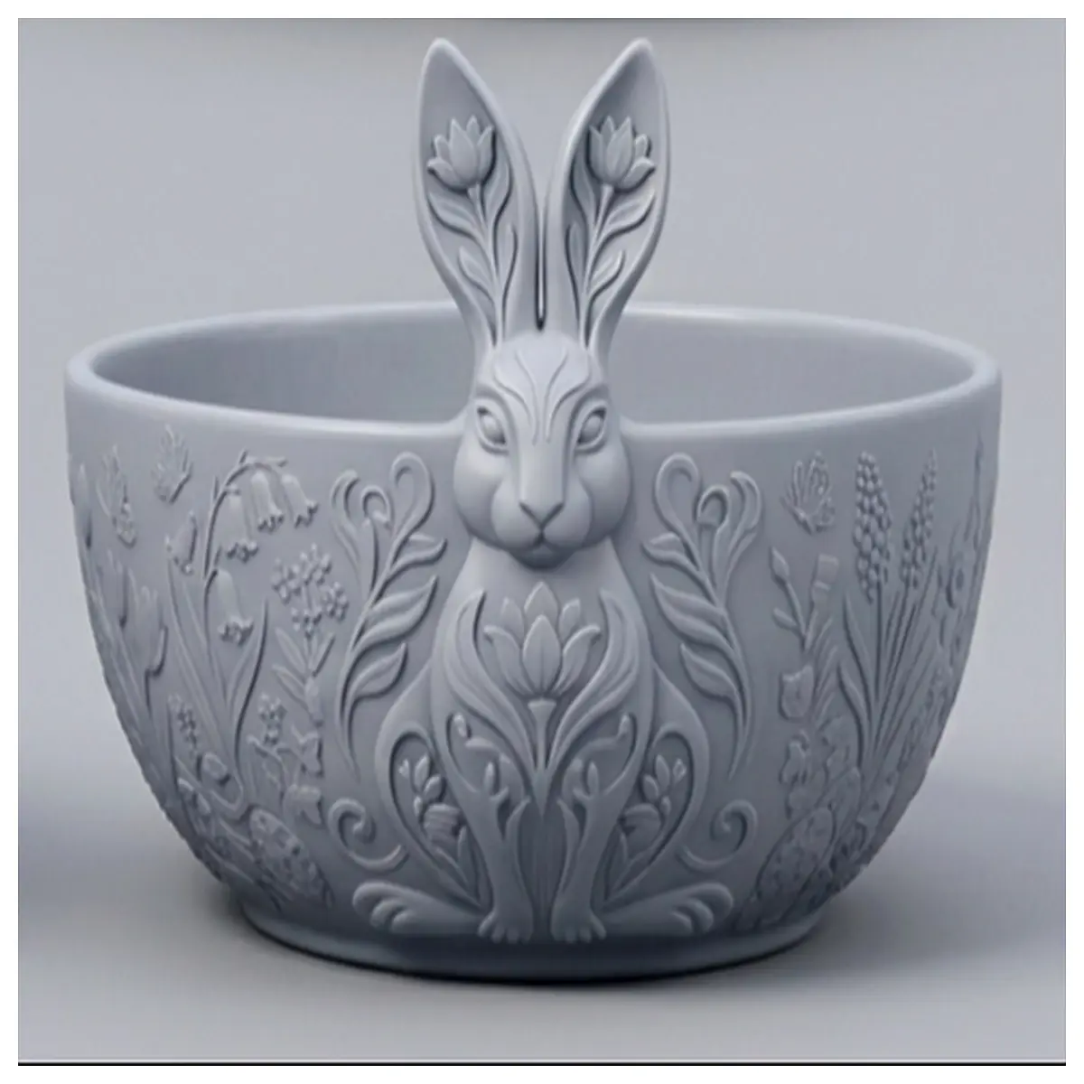 cute bunny ear shaped easter egg ceramic bowl for kids party favors candy dish