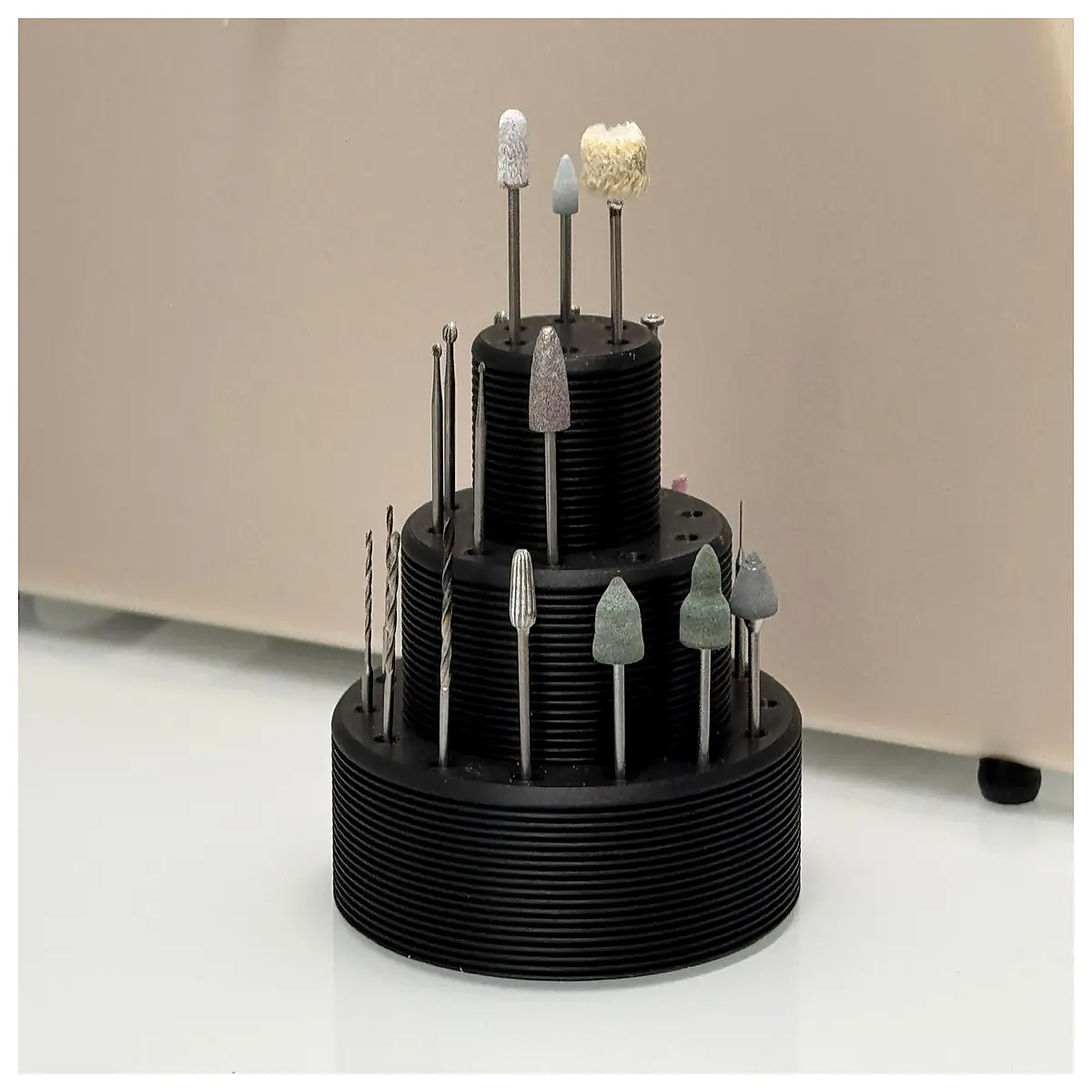dremel drill bit holder 3mm shank organizer rack with 30 slots for rotary tool accessories storage
