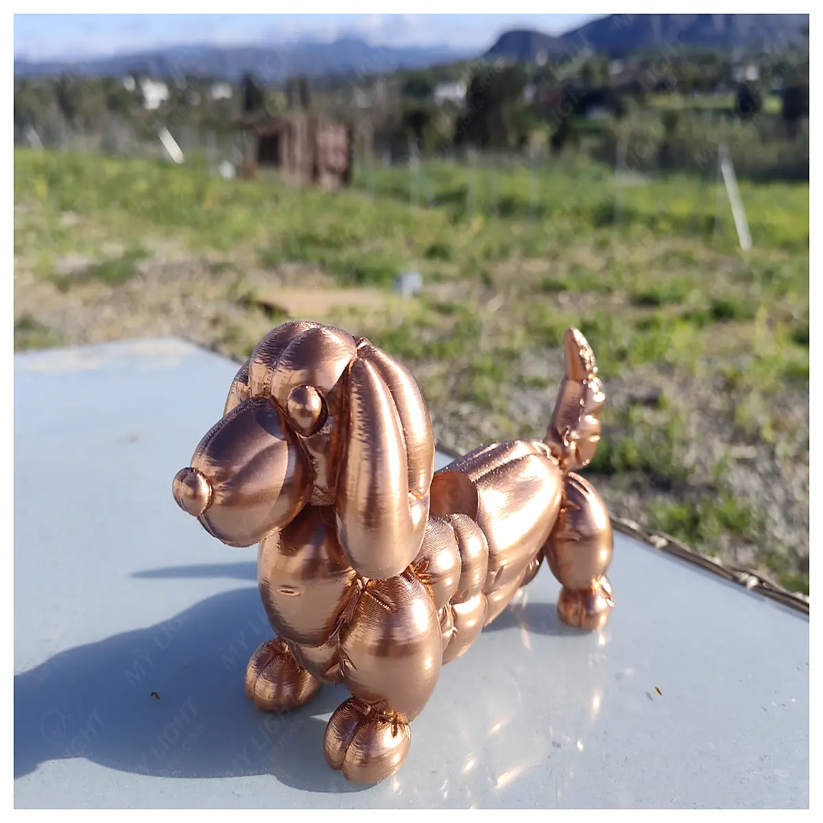 cute dachshund balloon dog statue whimsical home decor funny pet figurine nightlight for bedroom office