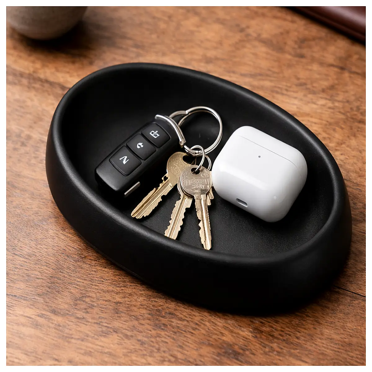 modern minimalist key tray for entryway sleek metal or ceramic drop zone organizer for home decor