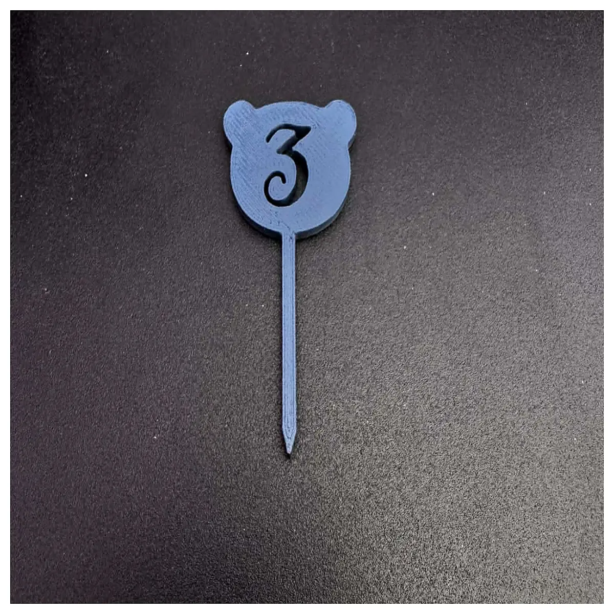 cute bear number 3 cupcake toppers birthday party cake decorations edible paper picks