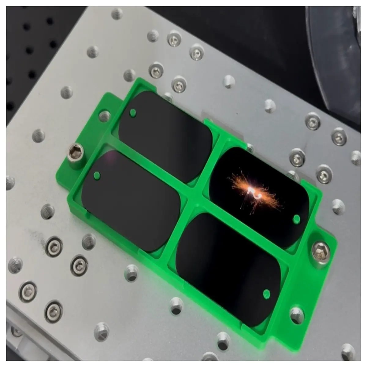 dog tag alignment jig tool for precise engraving positioning and stamping