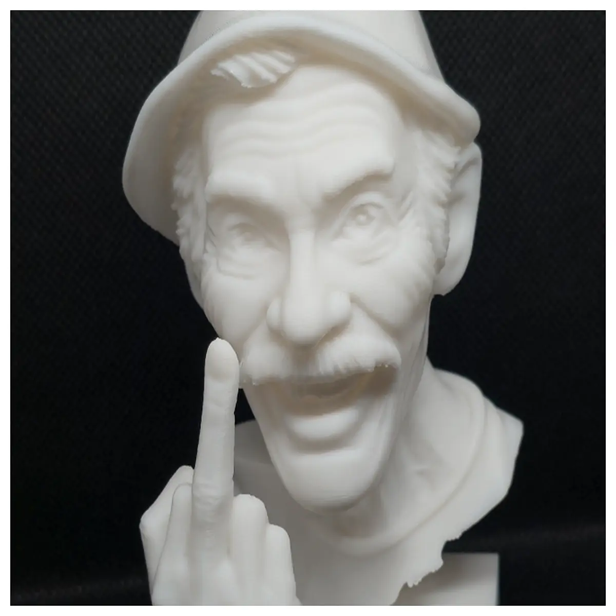 rebellious old man statue funny garden decor eccentric senior figure outdoor yard art