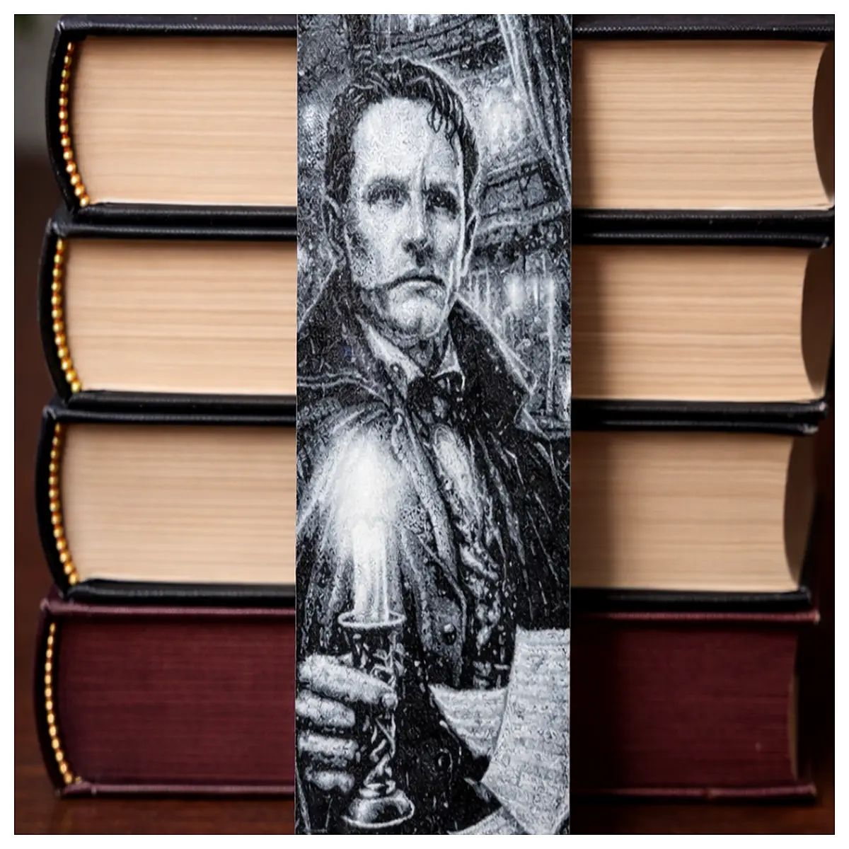 phantom of the opera bookmark metal gold aesthetic gothic library reading accessory literary book lovers