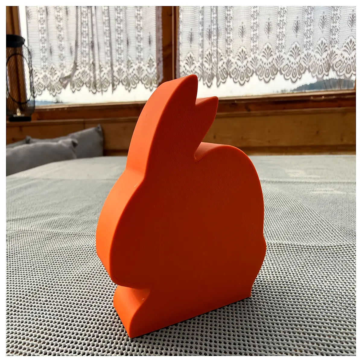 minimalist easter bunny decor spring home accents pastel rabbit figurine modern holiday table centerpiece
