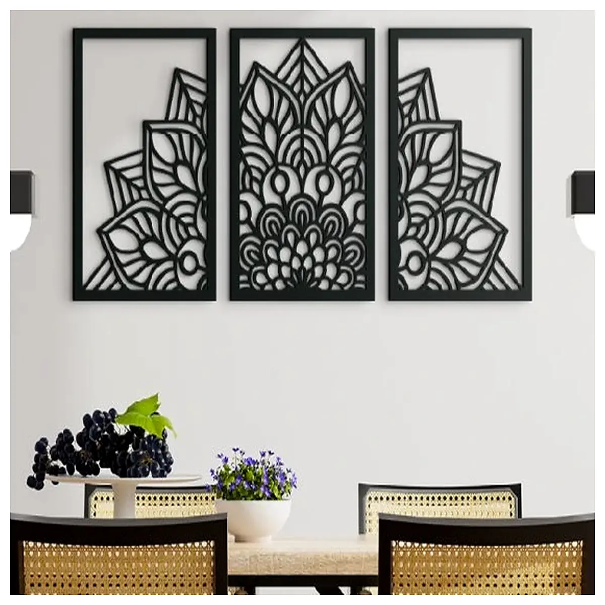 mandala wall art decor floral panel bohemian home decoration