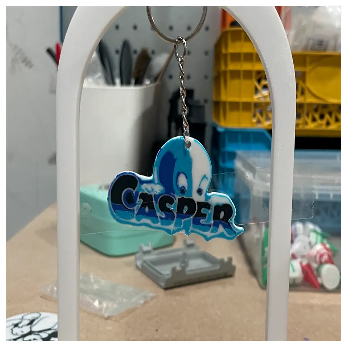 casper the friendly ghost keychain plush toy bag charm for kids party favor