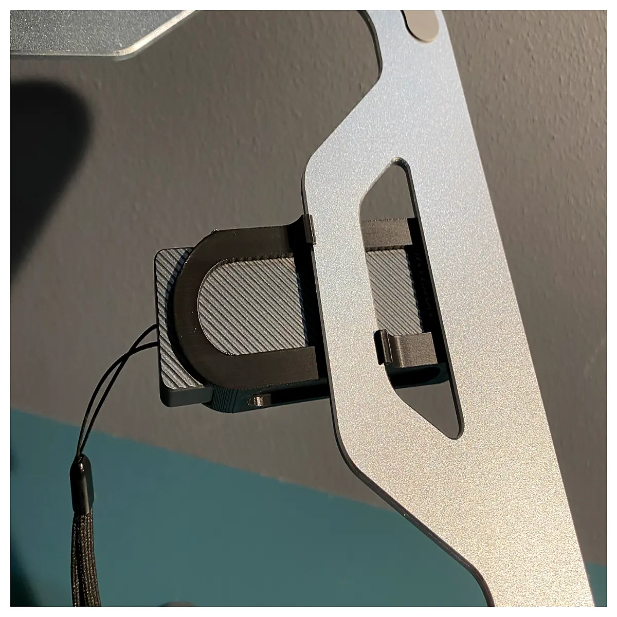 laptop with hidden ssd holder mount bracket for portable storage drive organization