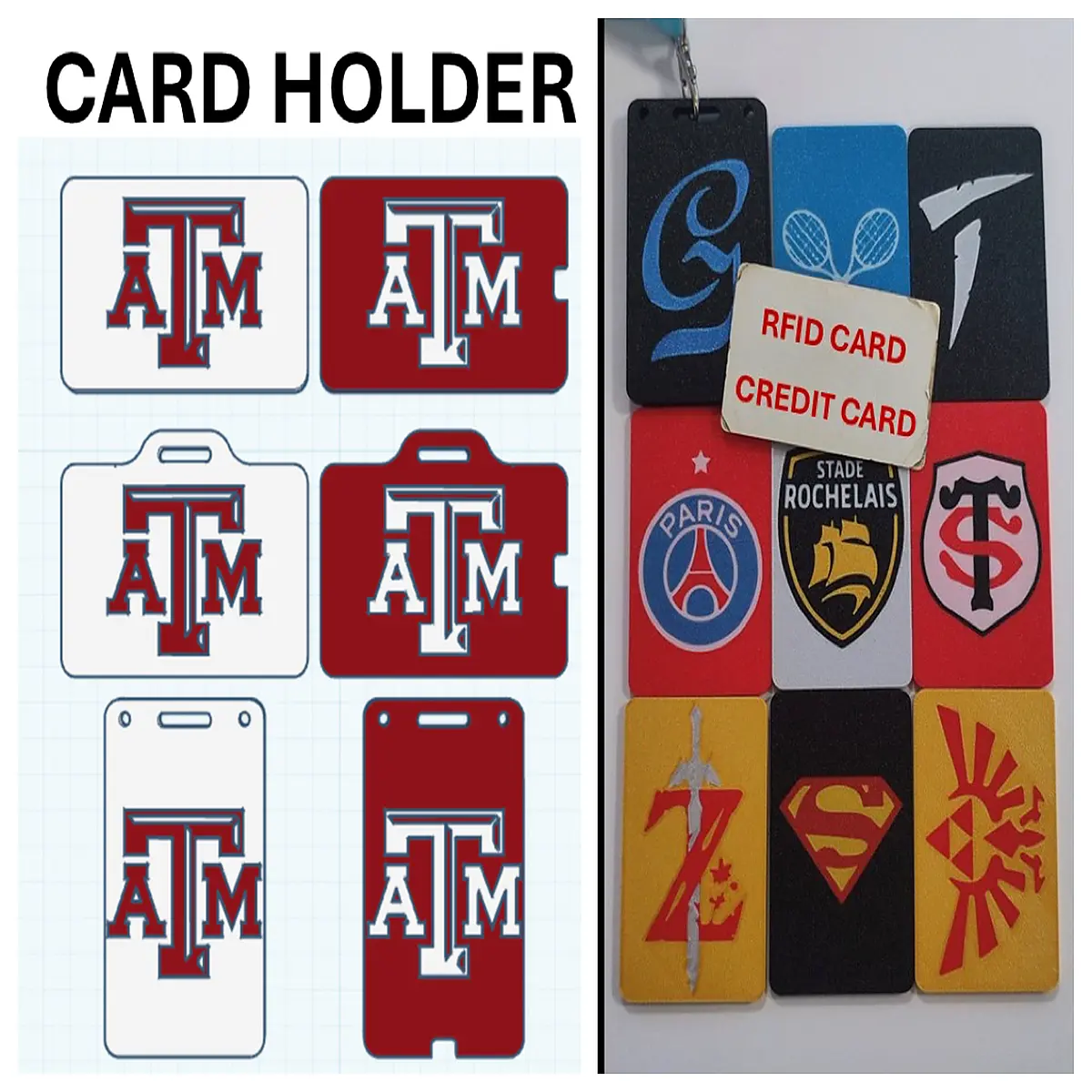 texas am aggies card holder id badge sleeve college spirit accessories