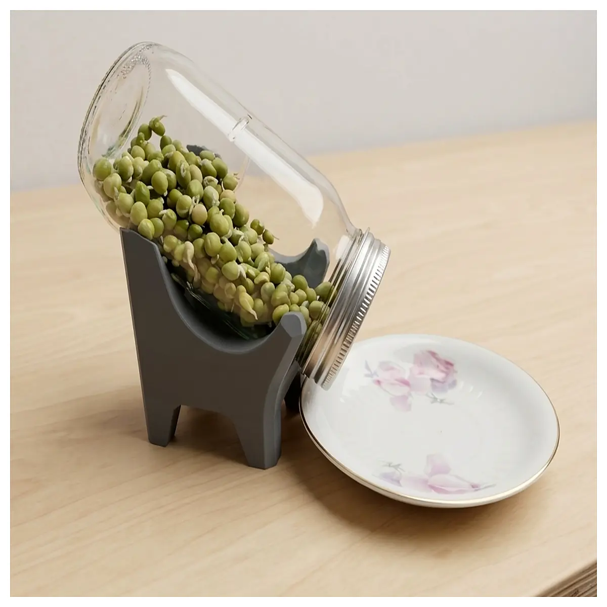 sprouting jar holder rack for mason jars kitchen counter organization seed germination equipment