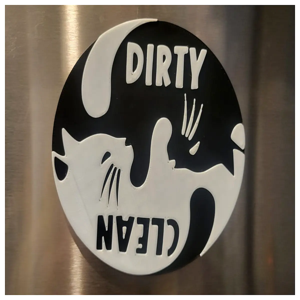 cute yin yang cat magnet for fridge dishwasher safe label sticker cute kitchen decor gift