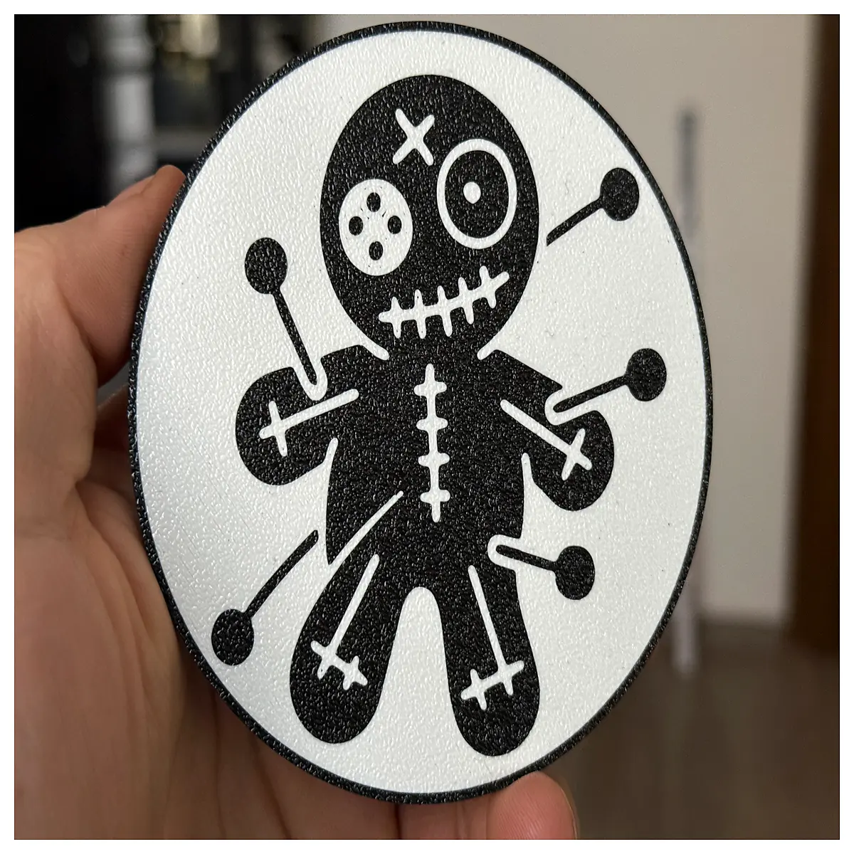 voodoo bell coaster set mystical protection decor anti slip drink mat home altar accessories