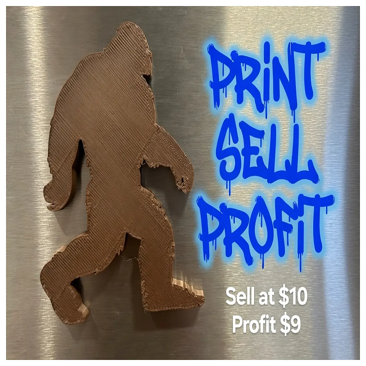 cryptid fridge magnet abominable snowman silhouette sticker for travel mug camping gear outdoors adventure decor gift