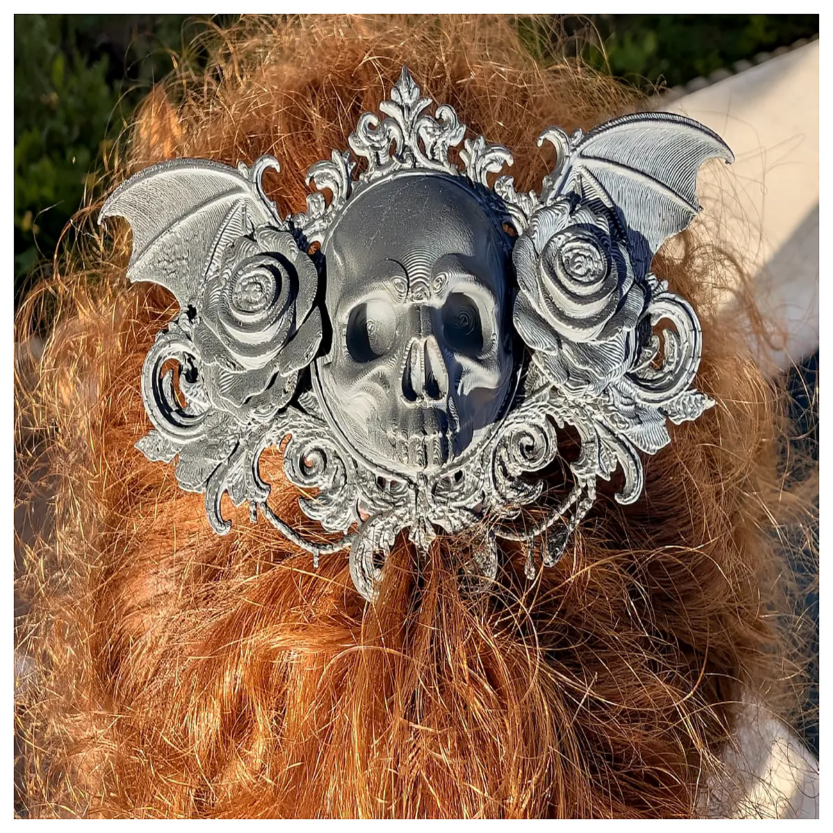 gothic hair clips for women punk rock aesthetic black metal barrettes goth style